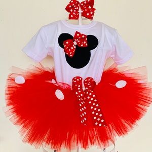 Minnie mouse tutu dress 3pcs set